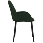 vidaXL Sillas de comedor 2 unidades terciopelo verde oscuro vidaXL Sillas de comedor 2 unidades terciopelo verde oscuro