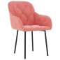 vidaXL Sillas de comedor 2 unidades terciopelo rosa