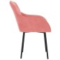 vidaXL Sillas de comedor 2 unidades terciopelo rosa