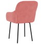 vidaXL Sillas de comedor 2 unidades terciopelo rosa