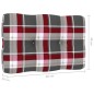 vidaXL Silla de jardín y cojines cuadros rojos madera pino impregnada vidaXL Silla de jardín y cojines cuadros rojos madera pino impregnada