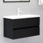vidaXL Mueble con lavabo madera de ingeniería negro vidaXL Mueble con lavabo madera de ingeniería negro