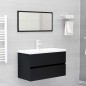 vidaXL Mueble con lavabo madera de ingeniería negro vidaXL Mueble con lavabo madera de ingeniería negro
