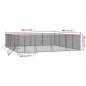 vidaXL Perrera de exterior acero galvanizado plateado 8x8x2 m