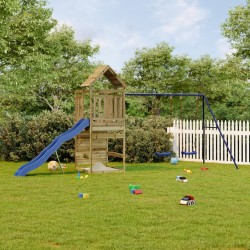 vidaXL Parque infantil de exterior madera de pino impregnada