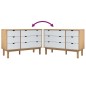 vidaXL Cajonera OTTA madera maciza pino marrón y blanco 111x43x73,5 cm vidaXL Cajonera OTTA madera maciza pino marrón y blanco 111x43x73,5 cm
