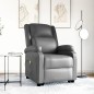 vidaXL Sillón de masaje elevable cuero sintético gris vidaXL Sillón de masaje elevable cuero sintético gris