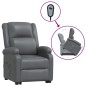 vidaXL Sillón de masaje elevable cuero sintético gris vidaXL Sillón de masaje elevable cuero sintético gris