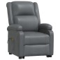 vidaXL Sillón de masaje elevable cuero sintético gris vidaXL Sillón de masaje elevable cuero sintético gris
