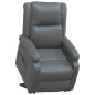 vidaXL Sillón de masaje elevable cuero sintético gris vidaXL Sillón de masaje elevable cuero sintético gris