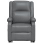vidaXL Sillón de masaje elevable cuero sintético gris vidaXL Sillón de masaje elevable cuero sintético gris