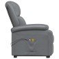 vidaXL Sillón de masaje elevable cuero sintético gris vidaXL Sillón de masaje elevable cuero sintético gris