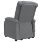 vidaXL Sillón de masaje elevable cuero sintético gris vidaXL Sillón de masaje elevable cuero sintético gris