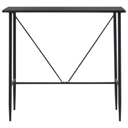 vidaXL Mesa alta de cocina MDF negro 120x60x110 cm