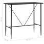 vidaXL Mesa alta de cocina MDF negro 120x60x110 cm