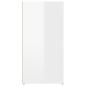 vidaXL Aparador de madera contrachapada blanco brillo 100x30x59,5 cm
