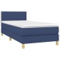vidaXL Cama box spring con colchón tela azul 90x200 cm vidaXL Cama box spring con colchón tela azul 90x200 cm