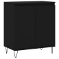 vidaXL Aparador de madera contrachapada negro 60x35x70 cm vidaXL Aparador de madera contrachapada negro 60x35x70 cm