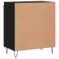 vidaXL Aparador de madera contrachapada negro 60x35x70 cm vidaXL Aparador de madera contrachapada negro 60x35x70 cm