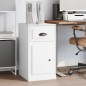 vidaXL Armario auxiliar cajón madera contrachapada blanco 40x50x75 cm vidaXL Armario auxiliar cajón madera contrachapada blanco 40x50x75 cm