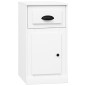 vidaXL Armario auxiliar cajón madera contrachapada blanco 40x50x75 cm vidaXL Armario auxiliar cajón madera contrachapada blanco 40x50x75 cm
