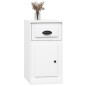 vidaXL Armario auxiliar cajón madera contrachapada blanco 40x50x75 cm vidaXL Armario auxiliar cajón madera contrachapada blanco 40x50x75 cm