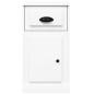 vidaXL Armario auxiliar cajón madera contrachapada blanco 40x50x75 cm vidaXL Armario auxiliar cajón madera contrachapada blanco 40x50x75 cm