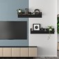 vidaXL Estante de pared 2 uds madera contrachapada negro 80x11,5x18 cm vidaXL Estante de pared 2 uds madera contrachapada negro 80x11,5x18 cm