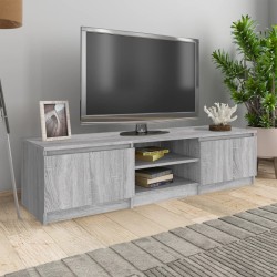 vidaXL Mueble de TV madera contrachapada gris Sonoma 140x40x35,5 cm