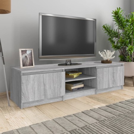 vidaXL Mueble de TV madera contrachapada gris Sonoma 140x40x35,5 cm
