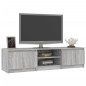 vidaXL Mueble de TV madera contrachapada gris Sonoma 140x40x35,5 cm vidaXL Mueble de TV madera contrachapada gris Sonoma 140x40x35,5 cm