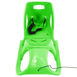 vidaXL Trineo con asiento polipropileno verde 102,5x40x23 cm