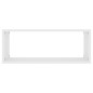 vidaXL Estante cubo de pared 4 uds contrachapado blanco 60x15x23 cm