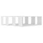 vidaXL Estante cubo de pared 4 uds contrachapado blanco 60x15x23 cm