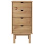 vidaXL Cajonera OTTA madera maciza de pino 45x39x90 cm vidaXL Cajonera OTTA madera maciza de pino 45x39x90 cm