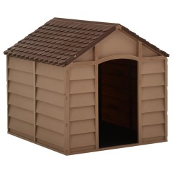 vidaXL Caseta para perros marrón PP 71x71,5x68 cm