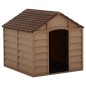 vidaXL Caseta para perros marrón PP 71x71,5x68 cm
