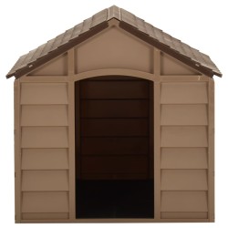 vidaXL Caseta para perros marrón PP 71x71,5x68 cm