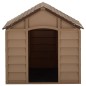 vidaXL Caseta para perros marrón PP 71x71,5x68 cm