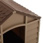 vidaXL Caseta para perros marrón PP 71x71,5x68 cm
