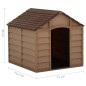 vidaXL Caseta para perros marrón PP 71x71,5x68 cm