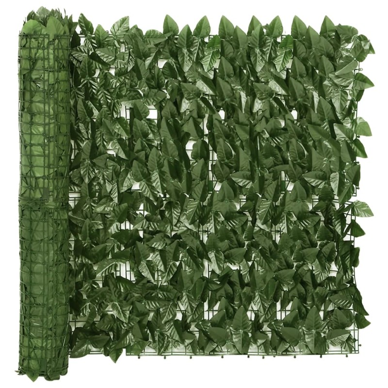 vidaXL Toldo para balcón con hojas verde oscuro 400x75 cm vidaXL Toldo para balcón con hojas verde oscuro 400x75 cm