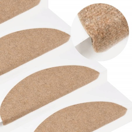 vidaXL Alfombrillas autoadhesivas de escalera 10 uds 65x22,5x3,5 cm
