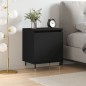 vidaXL Mesita de noche madera de ingeniería negro 40x30x50 cm vidaXL Mesita de noche madera de ingeniería negro 40x30x50 cm