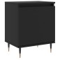 vidaXL Mesita de noche madera de ingeniería negro 40x30x50 cm vidaXL Mesita de noche madera de ingeniería negro 40x30x50 cm