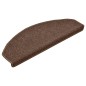 vidaXL Alfombras de peldaños de escalera 15 uds marrón 65x24x4 cm vidaXL Alfombras de peldaños de escalera 15 uds marrón 65x24x4 cm