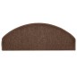 vidaXL Alfombras de peldaños de escalera 15 uds marrón 65x24x4 cm vidaXL Alfombras de peldaños de escalera 15 uds marrón 65x24x4 cm