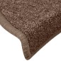 vidaXL Alfombras de peldaños de escalera 15 uds marrón 65x24x4 cm vidaXL Alfombras de peldaños de escalera 15 uds marrón 65x24x4 cm