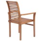 vidaXL Sillas de comedor apilables 2 unidades teca maciza vidaXL Sillas de comedor apilables 2 unidades teca maciza