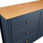 vidaXL Mesita de noche Hill madera maciza de pino gris 125x40x80 cm